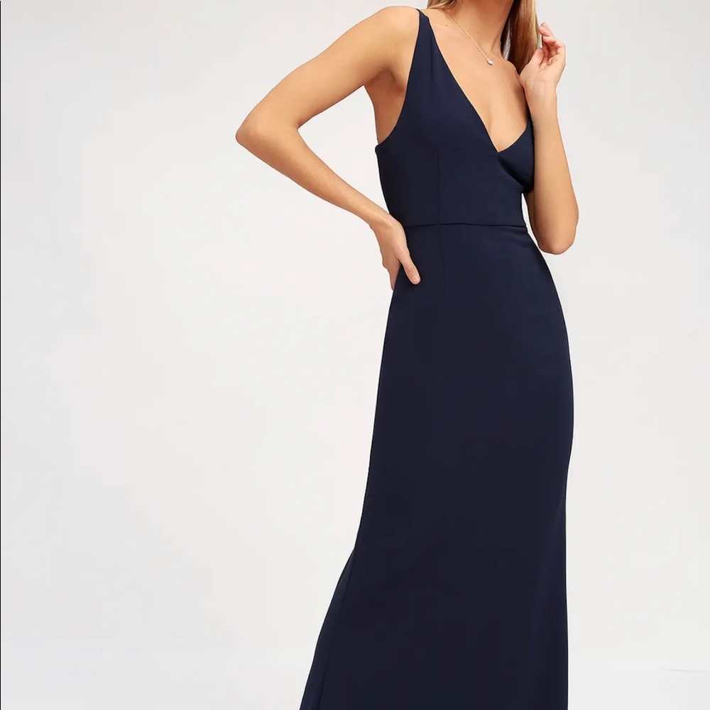 Lulus Melora Navy Blue Sleeveless Maxi Dress